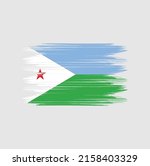 djibouti flag brush vector... | Shutterstock .eps vector #2158403329