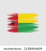 guinea bissau flag brush vector | Shutterstock .eps vector #2158404609