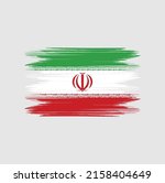iran flag brush vector... | Shutterstock .eps vector #2158404649
