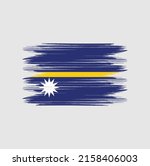 nauru flag brush vector... | Shutterstock .eps vector #2158406003