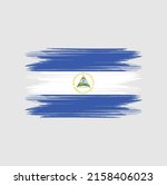 nicaragua flag brush vector... | Shutterstock .eps vector #2158406023