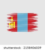 mongolia flag brush vector... | Shutterstock .eps vector #2158406039