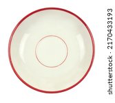 White red empty saucer isolated ...
