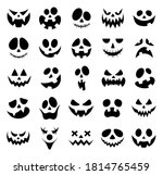 set of scary and funny faces of ... | Shutterstock .eps vector #1814765459