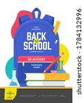 back to school flyer design... | Shutterstock .eps vector #1784132996