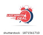 last minute deal label with red ... | Shutterstock .eps vector #1871561710