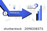 financial arrow graph. finance... | Shutterstock .eps vector #2098338373