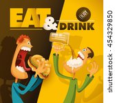 food and drink illustration... | Shutterstock .eps vector #454329850