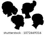 portrait of beautiful girl with ... | Shutterstock .eps vector #1072669316