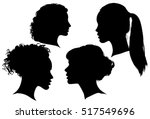 portrait of beautiful girl with ... | Shutterstock .eps vector #517549696