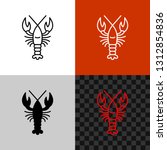 Lobster Icon. Simple Line Style ...