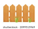 wood cartoon fence with grass... | Shutterstock .eps vector #2099515969
