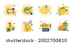 set scenes icon food delivery.... | Shutterstock .eps vector #2002700810