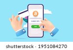 buying bitcoin online   vector... | Shutterstock .eps vector #1951084270