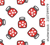 seamless pattern of jars with... | Shutterstock .eps vector #2107399979