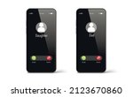 incoming call screen on... | Shutterstock .eps vector #2123670860