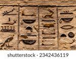hieroglyphs from Tom of Ramses III . Valley of the Kings . Luxor .Egypt .