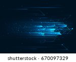 high speed. hi tech. abstract... | Shutterstock .eps vector #670097329