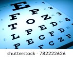 Eye chart optometry concept