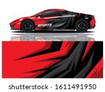 sport car decal wrap vector... | Shutterstock .eps vector #1611491950