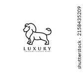 simple luxury lion king logo... | Shutterstock .eps vector #2158435209