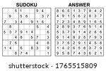 vector sudoku with answer.... | Shutterstock .eps vector #1765515809