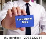 Small photo of Business concept about Consignment Sales with phrase on the sheet.
