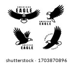 Set Of Logos. American Eagle In ...