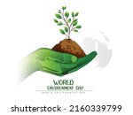 world environment day with... | Shutterstock .eps vector #2160339799