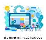 webinar and online education... | Shutterstock .eps vector #1224833023
