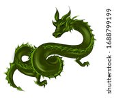 Green Beautiful Oriental Dragon ...
