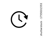 clock icon symbol vector. watch ... | Shutterstock .eps vector #1755031553