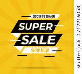 super sale banner templete... | Shutterstock .eps vector #1712216053