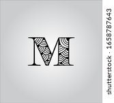 m letter logo with white... | Shutterstock .eps vector #1658787643