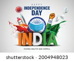 indian happy independence day... | Shutterstock .eps vector #2004948023