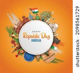 happy republic day india... | Shutterstock .eps vector #2098561729