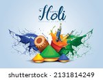 happy holi festival. colorful... | Shutterstock .eps vector #2131814249