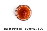 Orange Jam In A Glass Isolated...