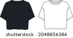 crew neck jersey t shirt... | Shutterstock .eps vector #2048856386