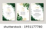 elegant green tropical... | Shutterstock .eps vector #1951177780