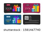 gift card template with... | Shutterstock .eps vector #1581467740