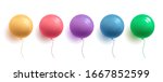 set of glossy colorful balloons ... | Shutterstock .eps vector #1667852599