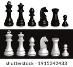Set Of Chess Pieces 3d....