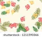 tropical background. green ... | Shutterstock .eps vector #1211590366