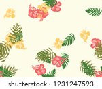 tropical background. green ... | Shutterstock .eps vector #1231247593