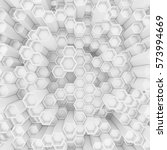 white abstract hexagons... | Shutterstock . vector #573994669