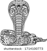 cobra mandala art. beauty... | Shutterstock .eps vector #1714100773
