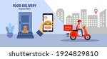 online food order and food... | Shutterstock .eps vector #1924829810