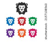 lion head logo. wildlife face... | Shutterstock .eps vector #2157138563