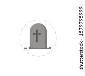 grave icon  death colorful flat ... | Shutterstock .eps vector #1579795999